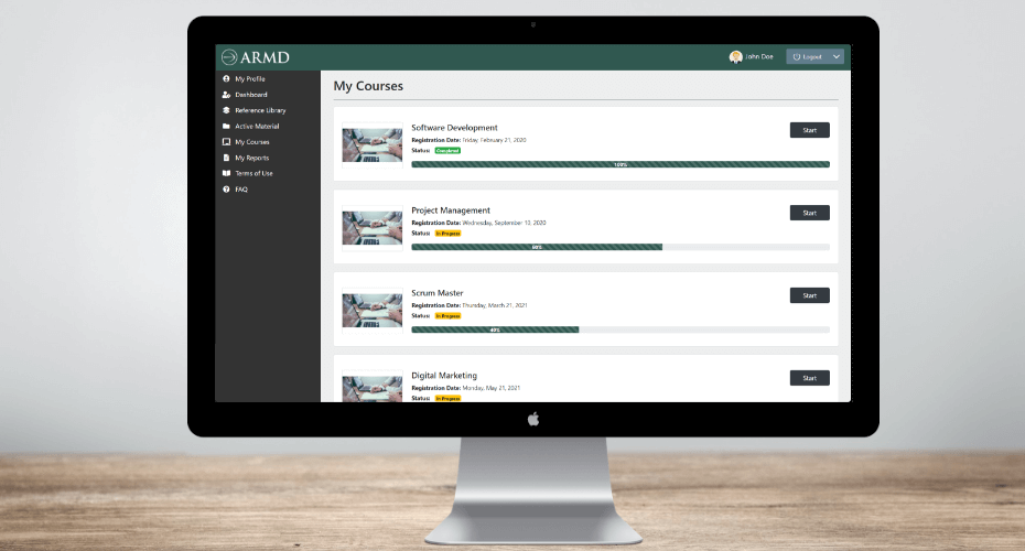 ARMD Learning Platform preview