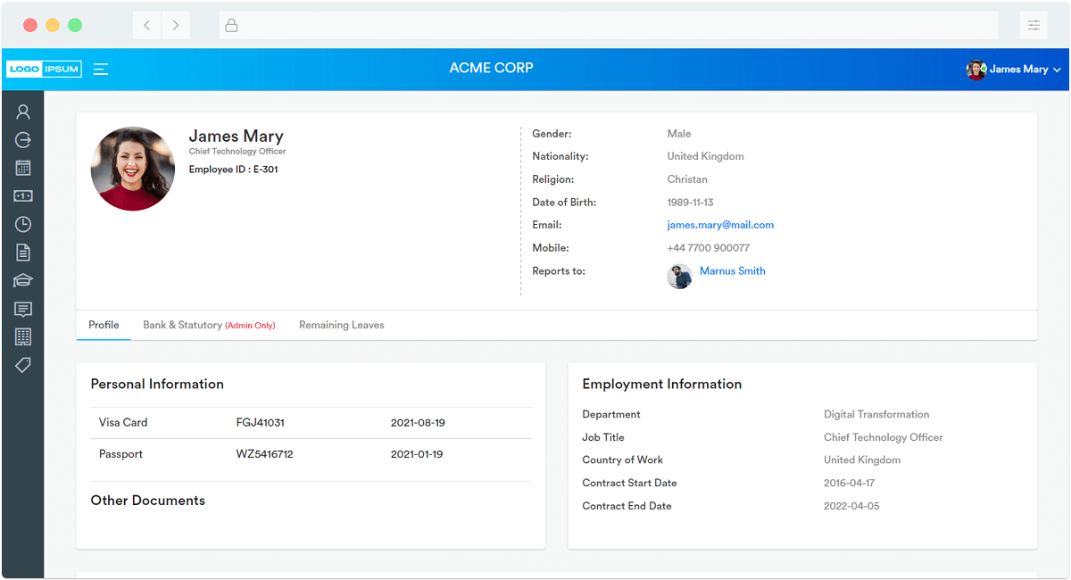 HRM Suite screen 2
