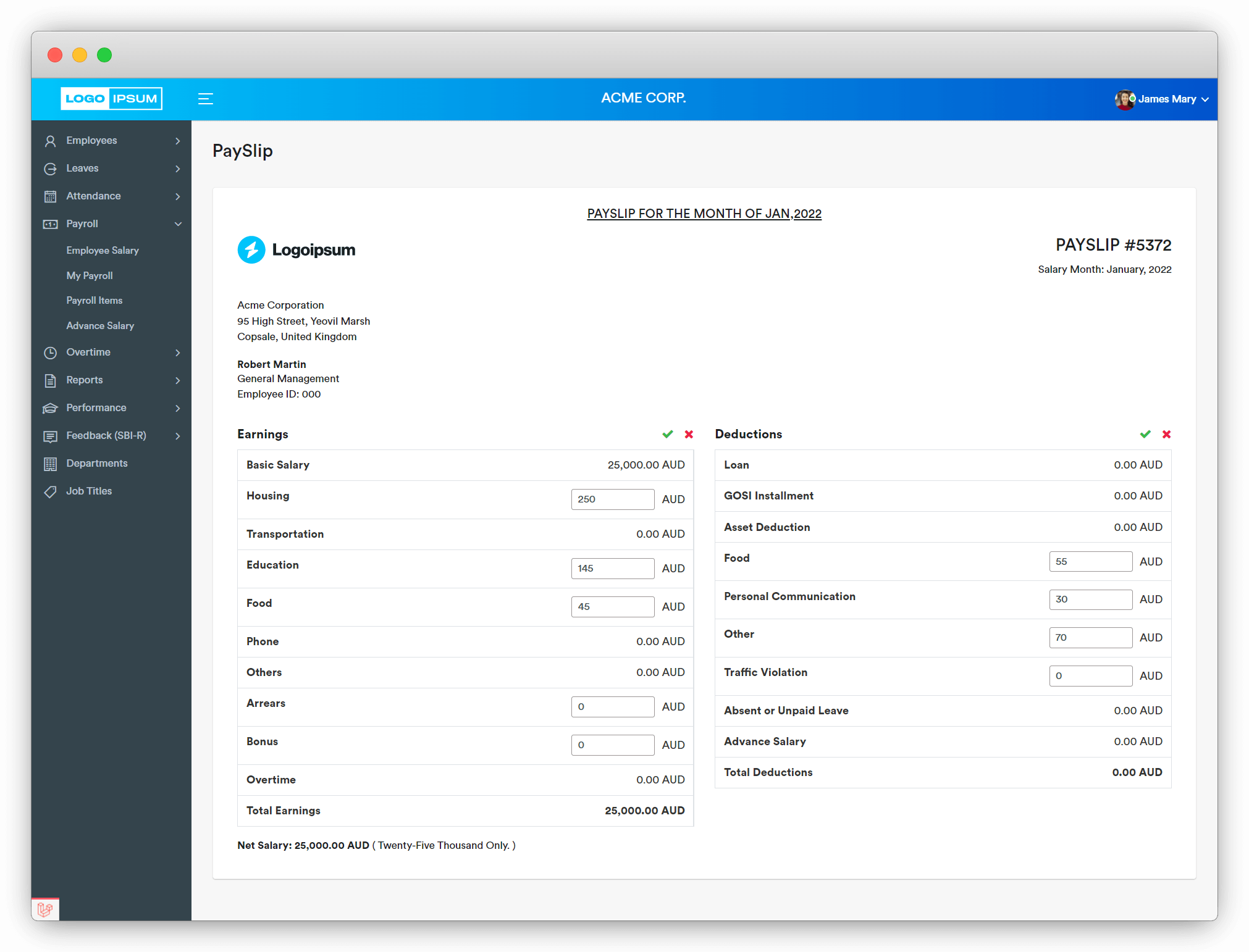 HRM Suite screen 10
