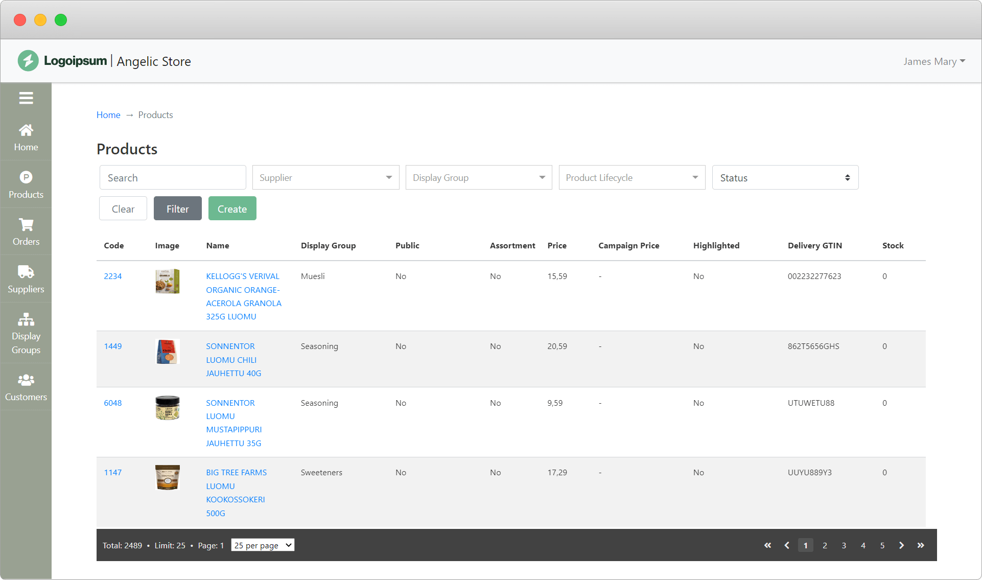 LMT Webstore screen 5