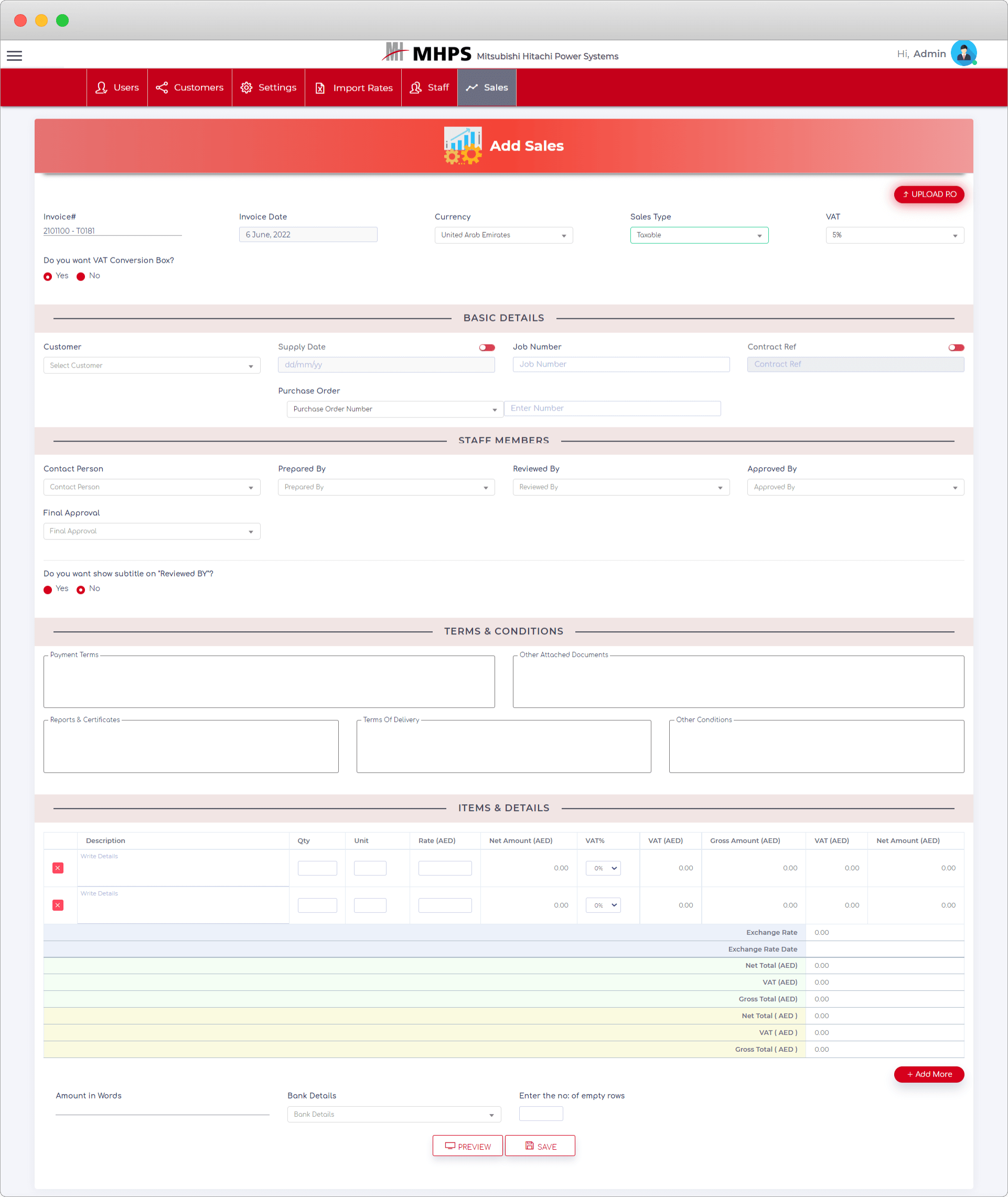 Enterprise Sales & Invoicing ERP screen 5
