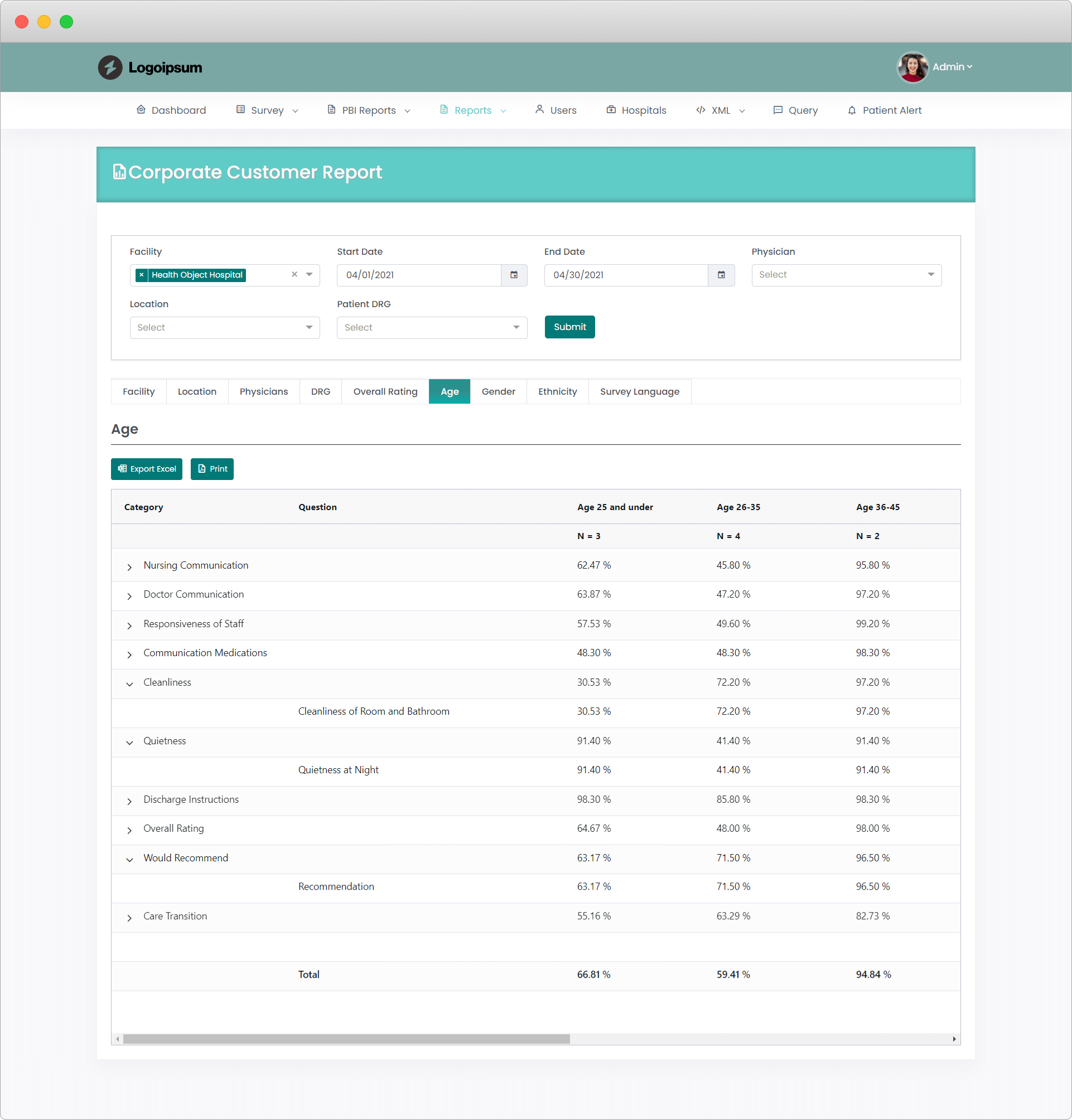 Patient Survey Platform screen 7